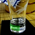 蜻蛉（トンボ）の酒グラス用名入れ